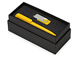 Подарочный набор Qumbo с ручкой и флешкой, желтый, фото 2