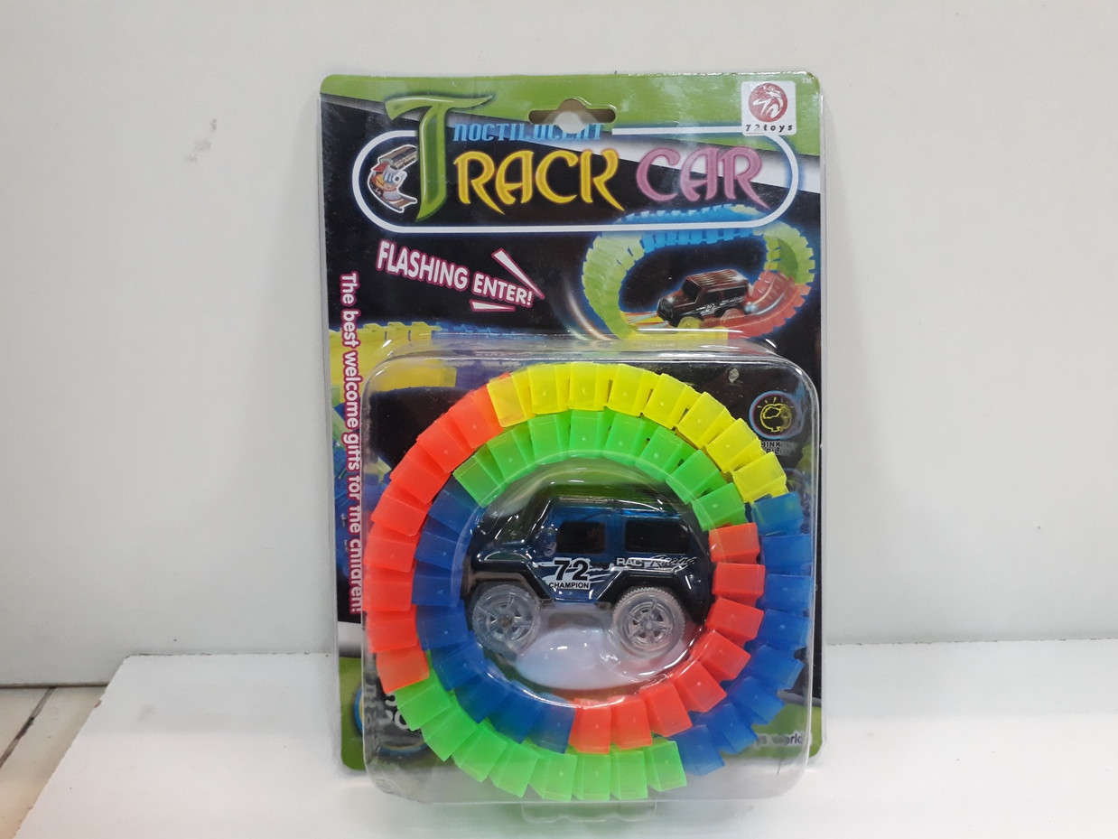 Гоночная светящаяся трасса Track Car. 56 деталей. Рассрочка. Kaspi RED, фото 1