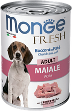 4465 Monge Fresh, влажный корм для взрослых собак со свининой, банка 400гр.