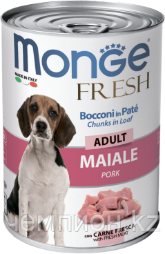 4465 Monge Fresh, влажный корм для взрослых собак со свининой, уп.24*400гр.