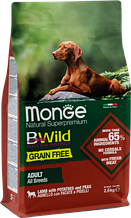 1723 Monge Grain Free All Breeds Adult Lamb, Монже беззерновой корм для собак всех пород с ягненком, уп.2,5кг.