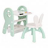 PITUSO Набор Стол для констр-ия/доска д/рисования+стульчик+констр.60 эл. Green/Зеленый, фото 2