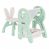 PITUSO Набор Стол для констр-ия/доска д/рисования+стульчик+констр.60 эл. Green/Зеленый, фото 4