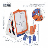 PITUSO Система для хранения (стеллаж/мольберт)+1 стульчик, Red/Красный,55*56*78см, фото 9