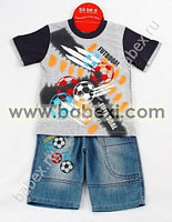 Комплект для мальчика (футболка, джинсовые шорты)