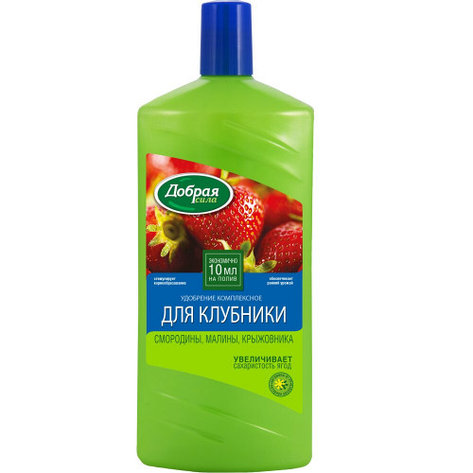 Удобрение для КЛУБНИКИ, ЗЕМЛЯНИКИ, МАЛИНЫ, СМОРОДИНЫ, КРЫЖОВНИКА, 1 л, фото 1
