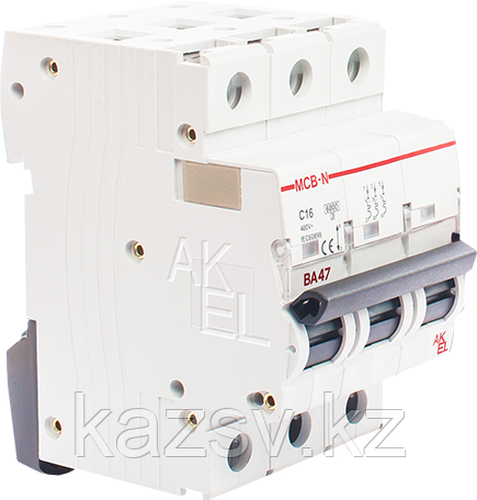 Выключатель автоматический от 10 до 32А, трехполюсный 3P, отключающая способность 6kA - фото 1 - id-p97420178