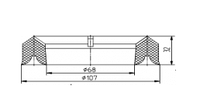 Уплотнение крышки клапана прямоугольного сечения 4066.53.577-1