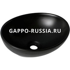 Раковина керамическая Gappo GT304-8 чёрная