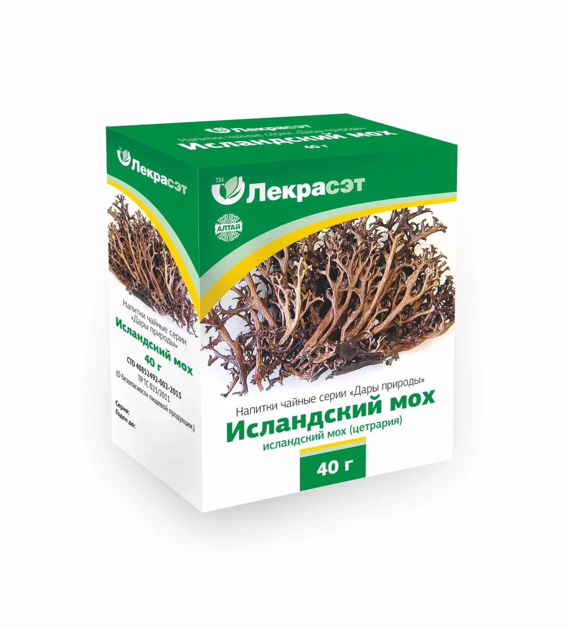 Цетрария, (исландский мох), 40 г