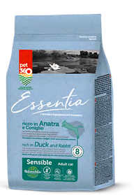 Essentia Adult Sensible Duck & Rubbit, сухой корм для кошек с чувствительным пищеварением утка с кроликом