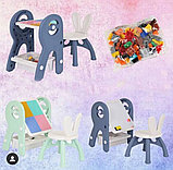 PITUSO Набор Стол для констр-ия/доска д/рисования+стульчик+констр.60 эл, фото 2