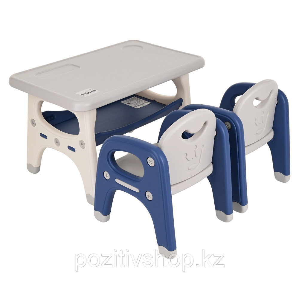 Детский стол Pituso и два стульчика Синий - фото 4 - id-p97427062