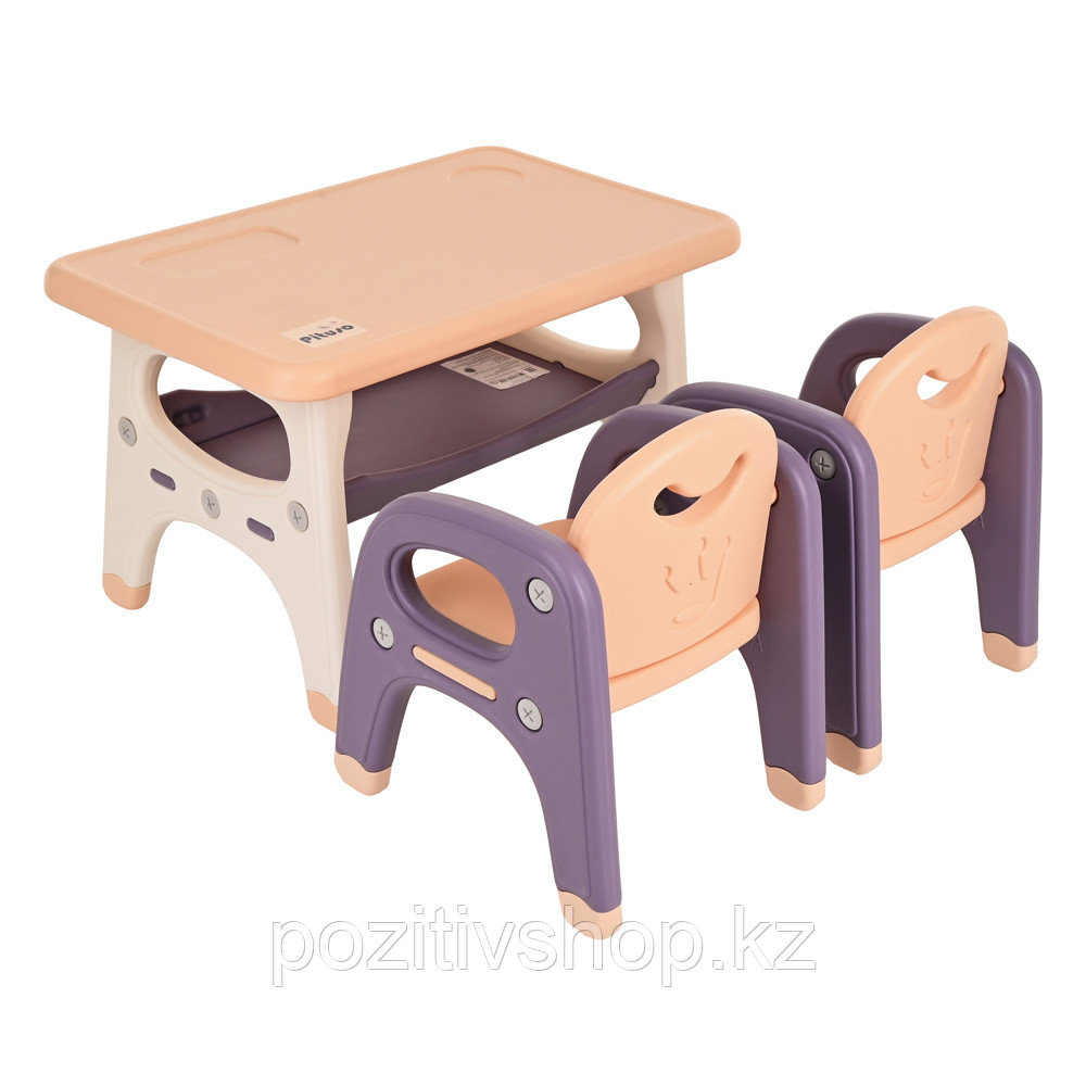 Детский стол Pituso и два стульчика Фиолетовый - фото 4 - id-p97427073