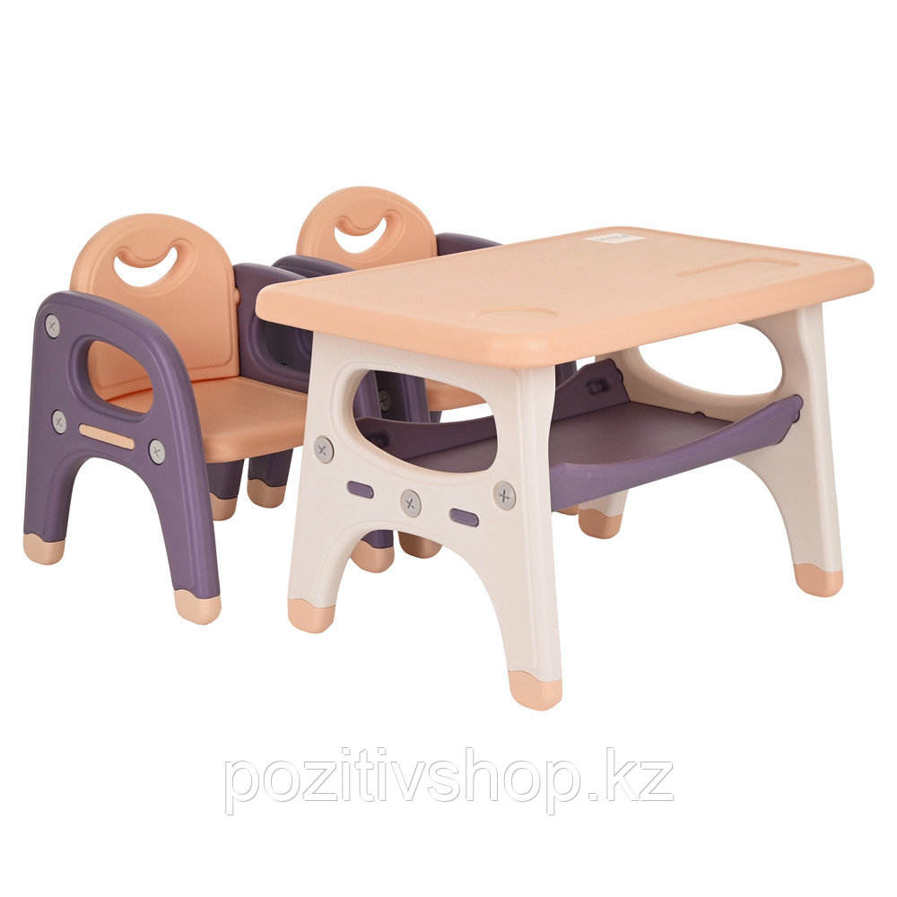 Детский стол Pituso и два стульчика Фиолетовый - фото 5 - id-p97427073