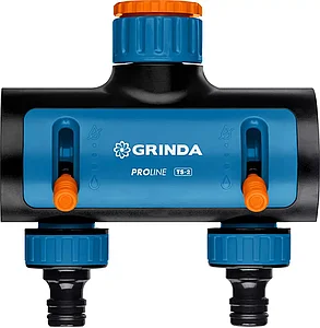 Распределитель двухканальный TS, GRINDA 3/4" х 1", поливочный, с внутренней резьбой, серия "PROLine", фото 2