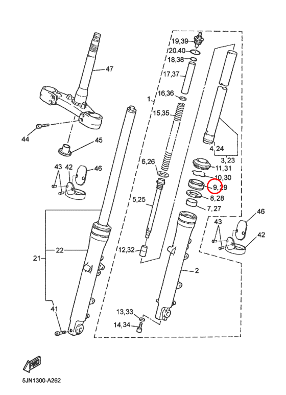 Сальники вилки Yamaha Moto R1 \ R6 4PU2314501 - фото 2 - id-p82578457