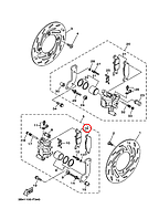 Колодки тормозные передние Yamaha Grizzly 700\550 \ Kodiak 3B4W004500