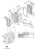 Прокладка ГБ Yamaha Y F30-F40 4T 3 цилиндра 67C111810100