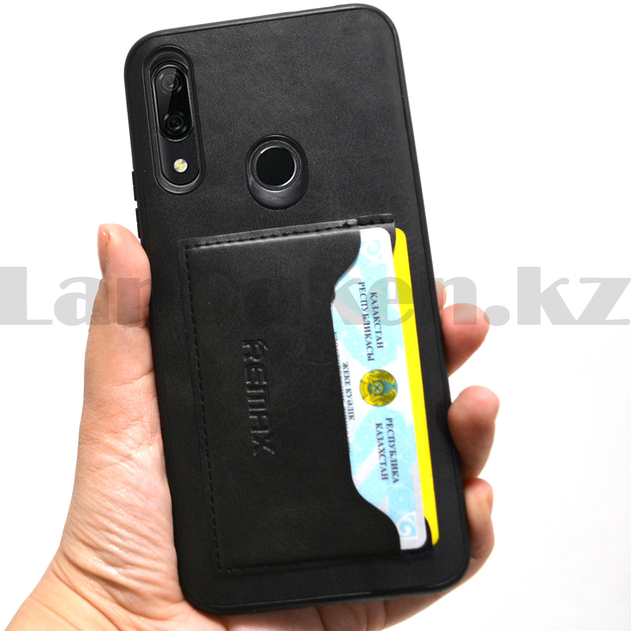 Чехол на Huawei P Smart Z (P Smart Z) Remax эко кожа с кармашками для карт черный - фото 4 - id-p97441076
