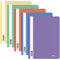 Папка-скоросшиватель пластик. Berlingo, А4, 180мкм, с прозр. верхом