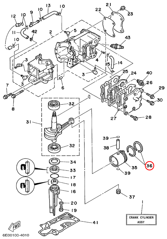 Кольца STD Yamaha Y 4-5 6J11161000