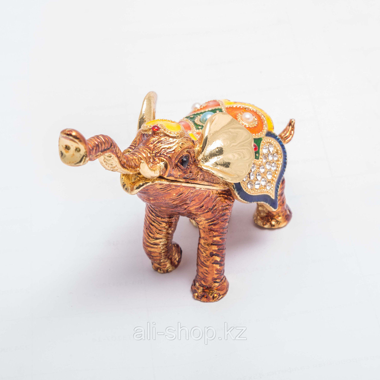 Сувенир-шкатулка "Индийский слоник" 10*11см - фото 1 - id-p97444315