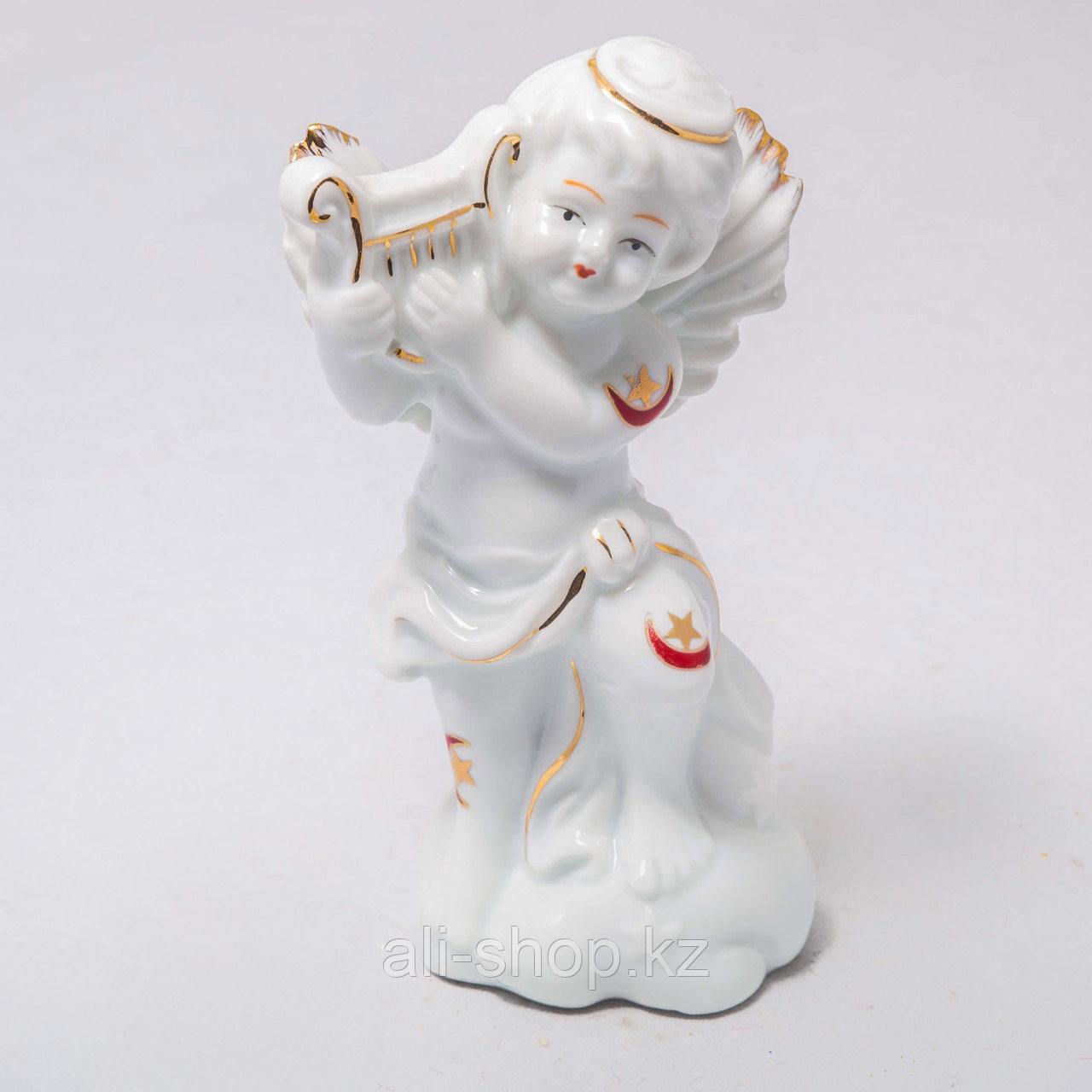 Фарфоровая статуэтка "Ангел с гуслями" (9см) - фото 1 - id-p97444323