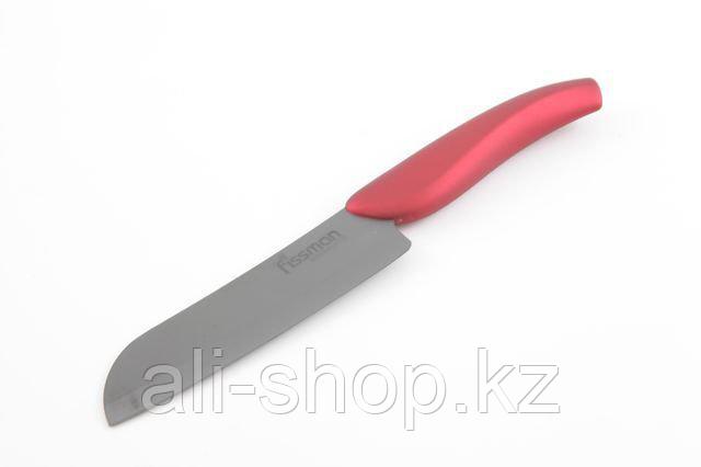 2242 FISSMAN Сантоку нож TORRO zirconium plus 13 см (чёрное керамическое лезвие) - фото 1 - id-p97446423