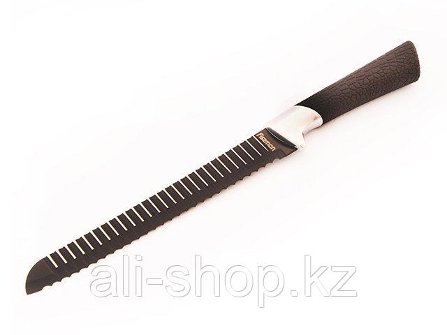 2336 FISSMAN Хлебный нож ONYX 20 см с рифленым лезвием (нерж. сталь с цветным покрытием) - фото 1 - id-p97446458