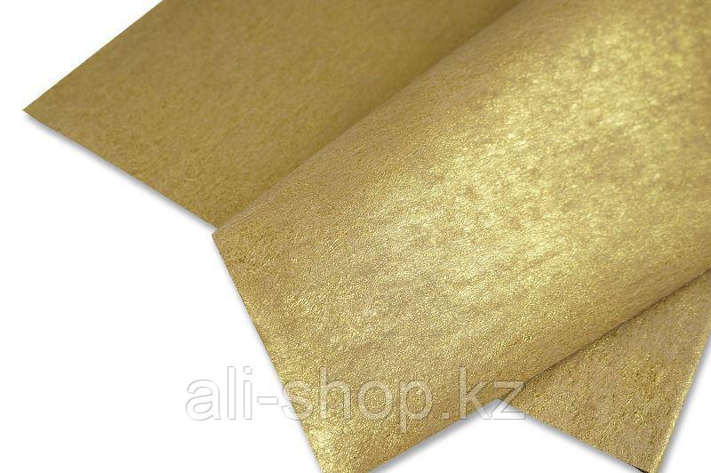 Упаковочная бумага, двусторонний блеск, золотая - фото 1 - id-p97450150