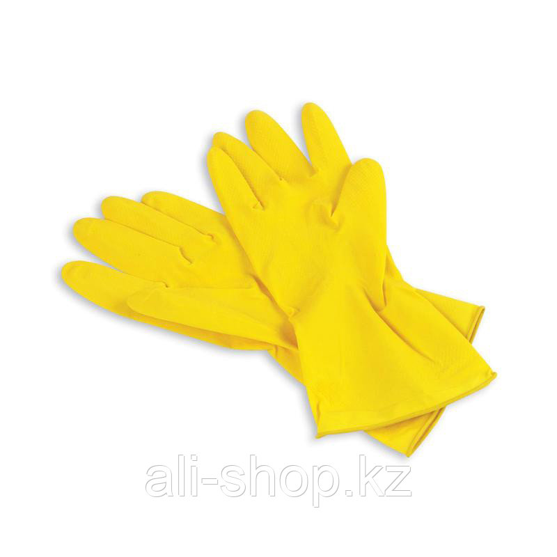 Перчатки латексные желтые, M - фото 1 - id-p97449433