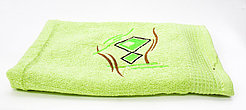 Полотенце банное, махровое, зеленое, 135*62 см