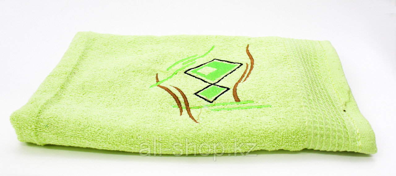 Полотенце банное, махровое, зеленое, 135*62 см - фото 1 - id-p97449493