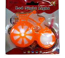 LED ночник в розетку "Велосипед", оранжевый