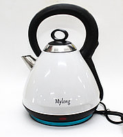 Электрический чайник MYLONG MY-3030, нержавеющая сталь, белый, 3 л.