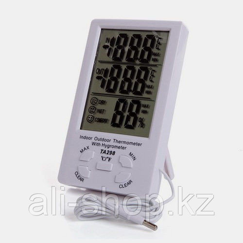 Электронный термометр, гигрометр, часы MAX-MIN TA298 - фото 1 - id-p97453676