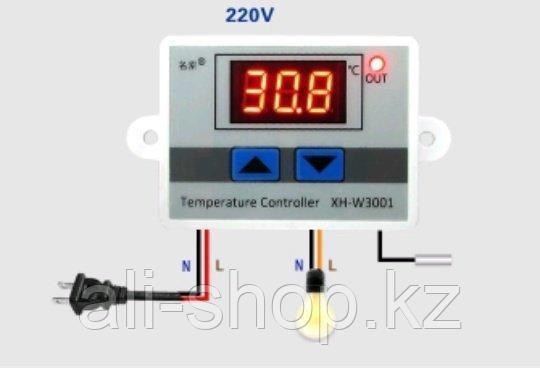 Терморегулятор xh w3002, две группы контактов, 12в