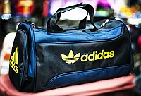 Спортивная дорожная сумка "ADIDAS", средняя 40х23х25см, (черная)