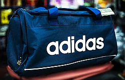 Спортивная дорожная сумка "ADIDAS", средняя 49х23х28 см (синяя)