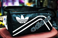 Спортивная наплечная сумка "ADIDAS", маленькая 38х20х20 см (черная)