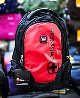 Рюкзак "SWISSGEAR 02" , (черный, с красными вставками)