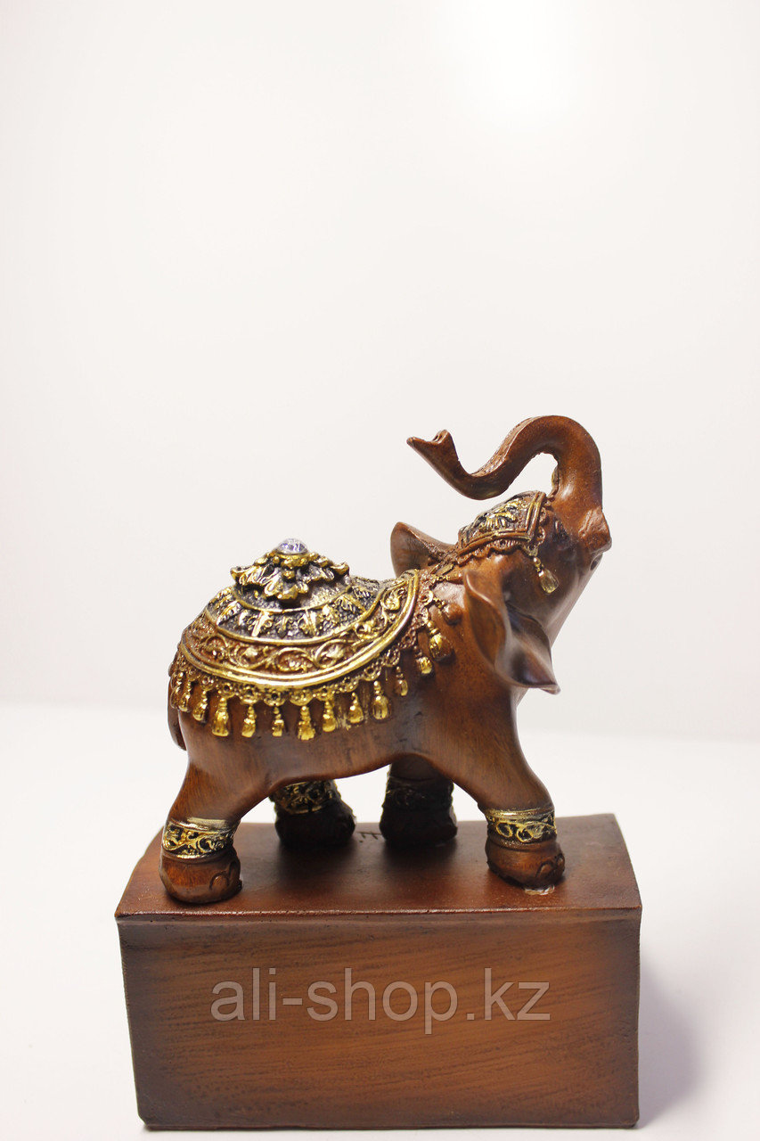 Статуэтка "Слон на подставке", 12х9х16 (коричневый) - фото 1 - id-p97455964