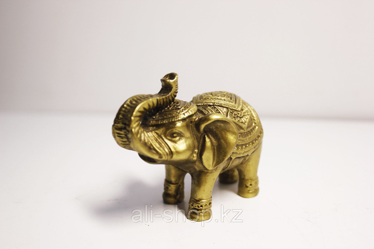 Статуэтка "Слон", 5х7,5 (золотой) - фото 1 - id-p97456015