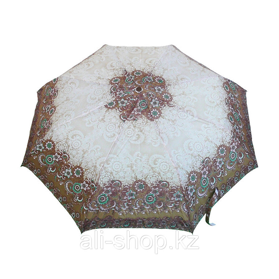 Полуавтоматический складной женский зонт "Цветочная поляна" - фото 1 - id-p97459453
