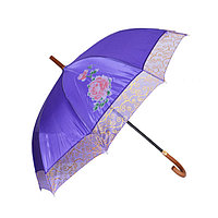 Женский зонт-трость полуавтомат, фиолетовый с перламутром