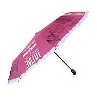Полуавтоматический складной женский зонт с рюшами "Beautiful to live"