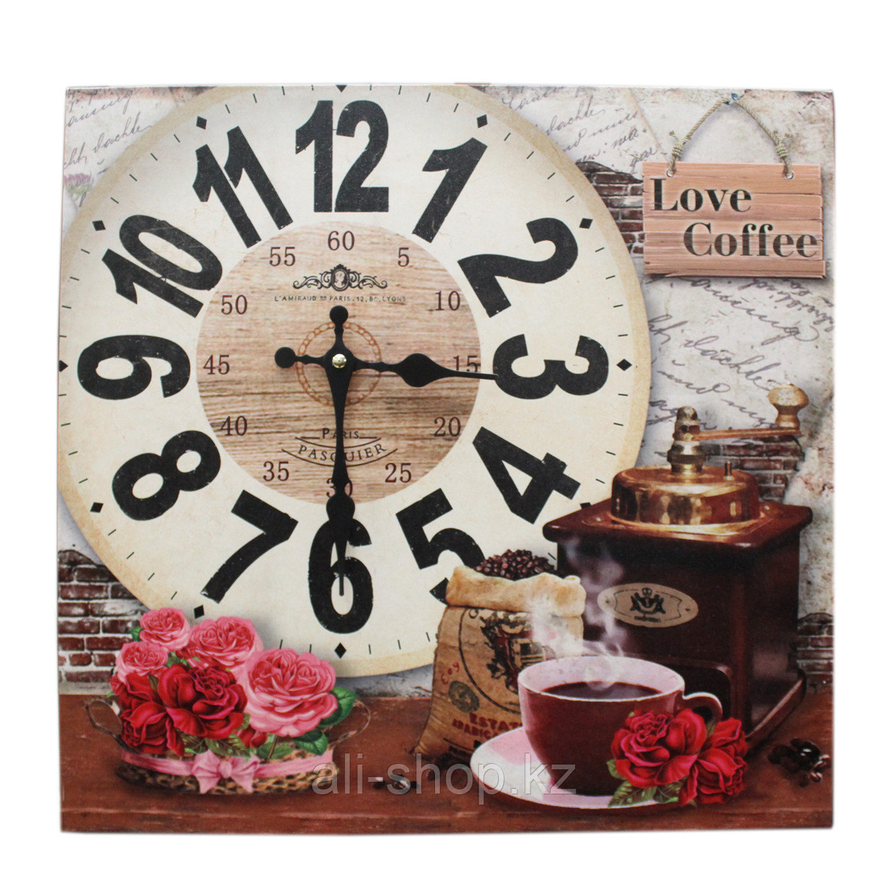 Часы настенные, "Love coffee", 39*39 см - фото 1 - id-p97462881