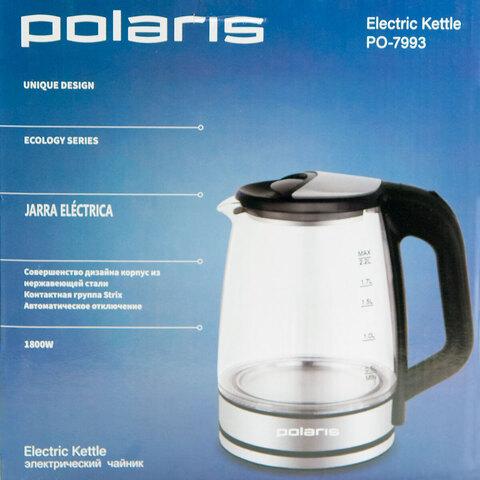 Электрочайник стеклянный POLARIS с фильтром накипи {2.2л, автоотключение, 1800W} - фото 1 - id-p97463393