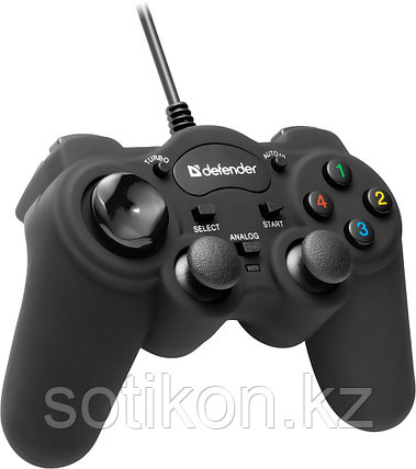 Геймпад проводной Defender Game Racer Turbo RS3 черный, фото 2
